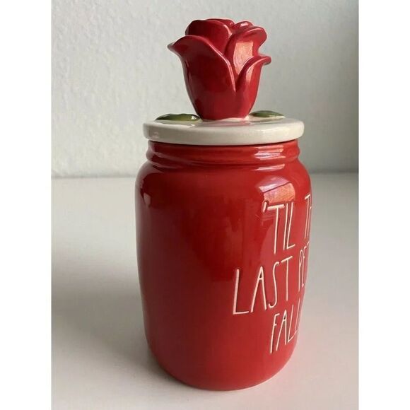 Rae Dunn Disney “Till The Last Petal Falls” Canister Beauty And The Beast New - Picture 4 of 7